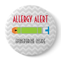 Epinephrine Allergy Alert Emergency Medicine Pin