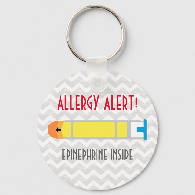 Epinephrine Allergy Alert Key Chain (Front)