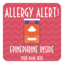 Epinephrine Allergy Alert Stickers