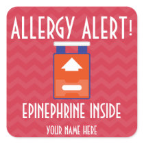 Epinephrine Allergy Alert Stickers
