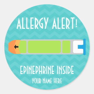 Epinephrine Allergy Alert Stickers