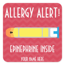 Epinephrine Allergy Alert Stickers