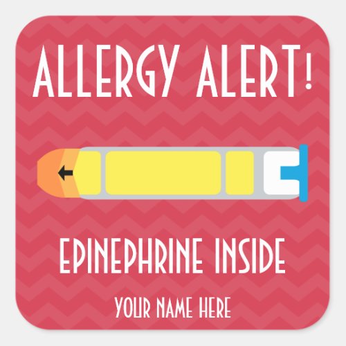 Epinephrine Allergy Alert Stickers