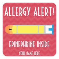 Epinephrine Allergy Alert Stickers