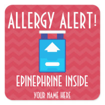 Epinephrine Allergy Alert Stickers