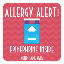 Epinephrine Allergy Alert Stickers