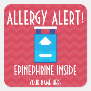 Epinephrine Allergy Alert Stickers