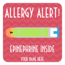 Epinephrine Allergy Alert Stickers