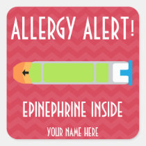 Epinephrine Allergy Alert Stickers