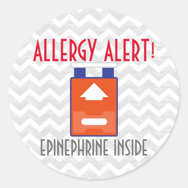 Epinephrine Allergy Alert Stickers (Front)