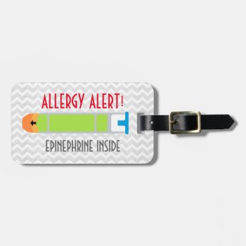 Epinephrine Allergy Alert Tag For Medical Kit by LilAllergyAdvocates at Zazzle