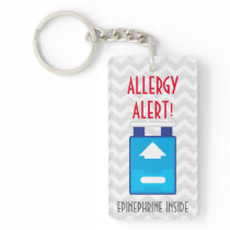 Epinephrine Inside Allergy Alert Kids Personalized Keychain