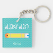 Epinephrine Inside Allergy Alert Kids Personalized Keychain (Back)