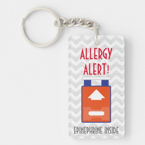 Epinephrine Inside Allergy Alert Kids Personalized Keychain