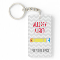 Epinephrine Inside Allergy Alert Kids Personalized Keychain