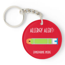 Epinephrine Inside Allergy Alert Kids Personalized Keychain