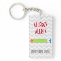 Epinephrine Inside Allergy Alert Kids Personalized Keychain