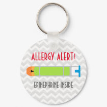 Epinephrine Medicine Kids Personalized Allergy Keychain