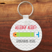 Epinephrine Medicine Kids Personalized Allergy Keychain (Front)