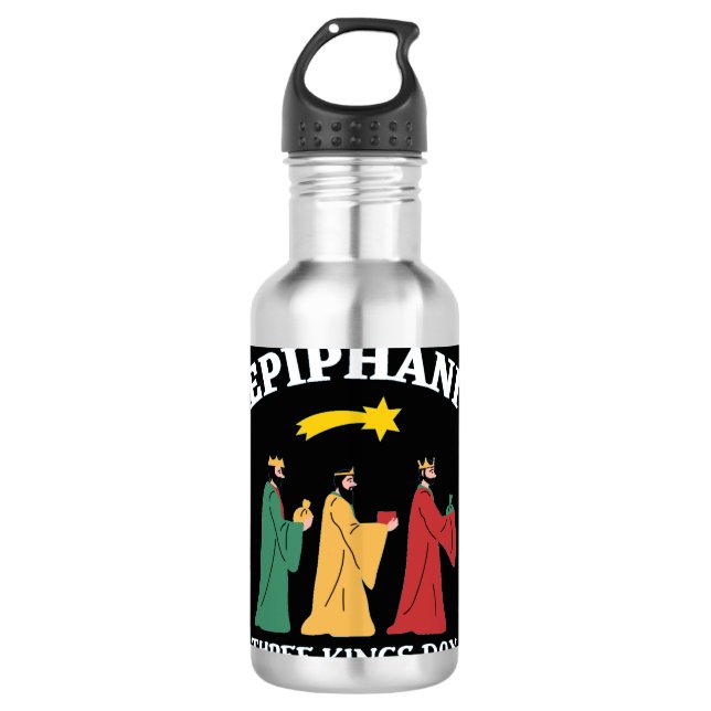 Epiphani Three Kings Day Stainless Steel Water Bottle (Front)