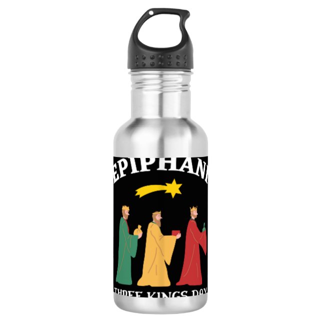 Epiphani Three Kings Day Stainless Steel Water Bottle (Front)