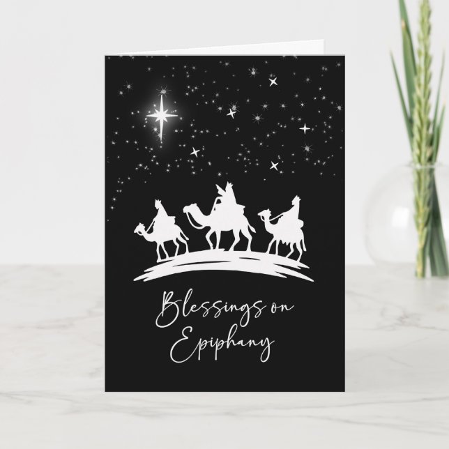 Epiphany Blessings Three Kings Following Star Card (Front)
