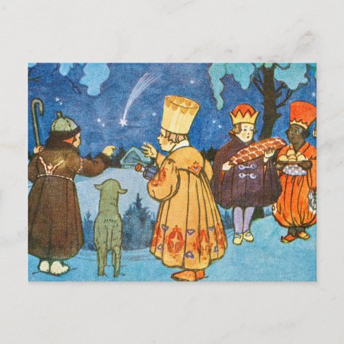 Epiphany Three Kings from the East by Zdenek Guth Postcard
