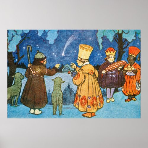 Epiphany Three Kings from the East by Zdenek Guth  Poster