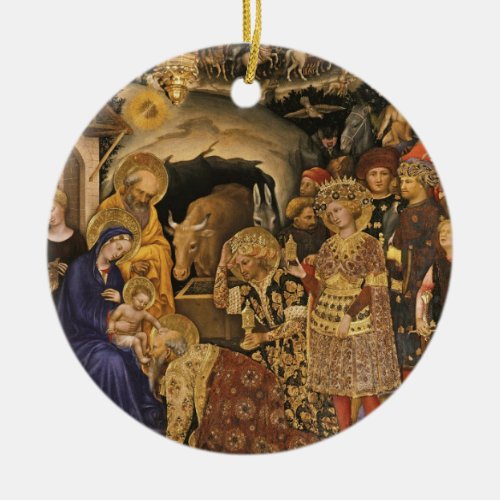 Epiphany Three Kings Virgin Mary Baby Jesus Joseph Ceramic Ornament