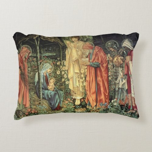 Epiphany Three Kings Virgin Mary Baby Jesus Joseph Decorative Pillow