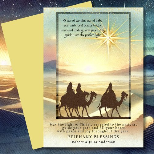 Epiphany Three Wise Men Star of Bethlehen Holiday Card