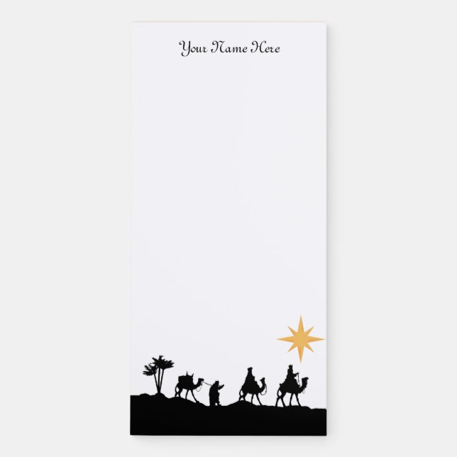 Epiphany Wise Men Star Personalized To-Do List Magnetic Notepad (Front)