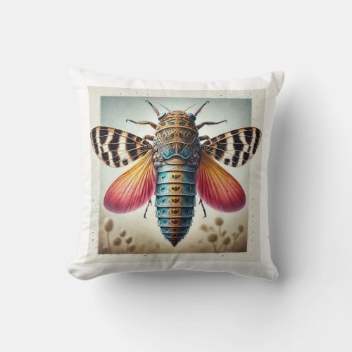 Epiphyas Insect View 210624IREF130 _ Watercolor Throw Pillow