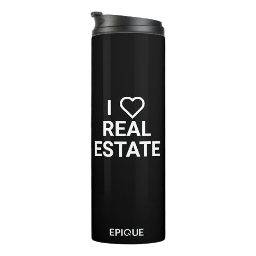Epique I Heart Real Estate Black Tumbler