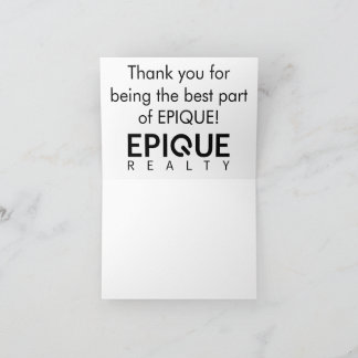 EPIQUE Realty Thank You Cards