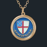Episcopal Church Crest Gold Plated Necklace<br><div class="desc">Episcopal Church Crest Unisex Necklace -
Makes a Great Gift!</div>