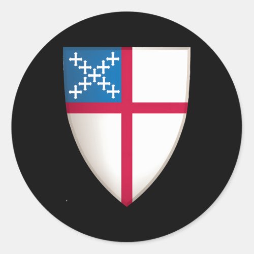 Episcopal Shield Classic Round Sticker