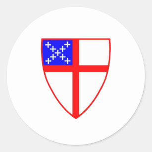 Episcopal Shield Classic Round Sticker