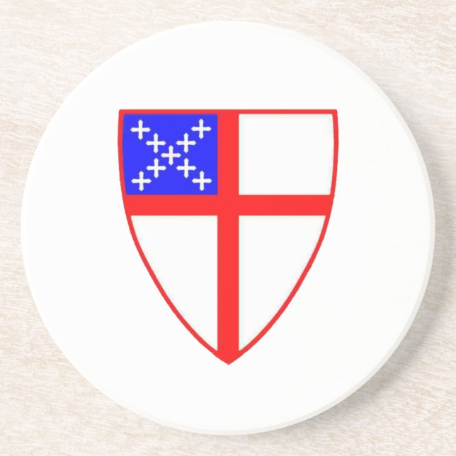 Episcopal Shield Drink Coaster (Front)