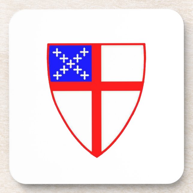 Episcopal Shield Drink Coaster (Front)