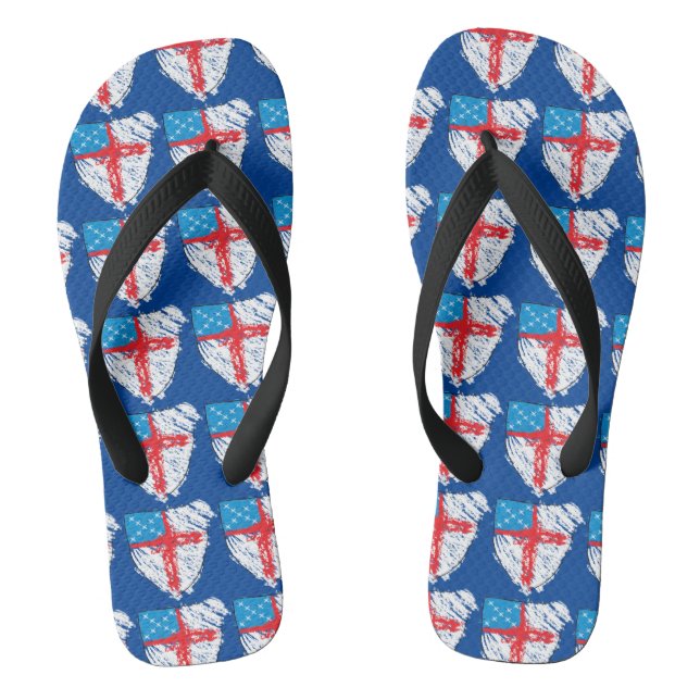 Episcopal Shield Flip Flops (Footbed)