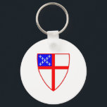 Episcopal Shield Keychain<br><div class="desc">Episcopal shield for members of the Anglican Church or Church of England. On some mugs it is combined with a representation of the Holy Spirit in stained glass by Tiffany Studios.</div>