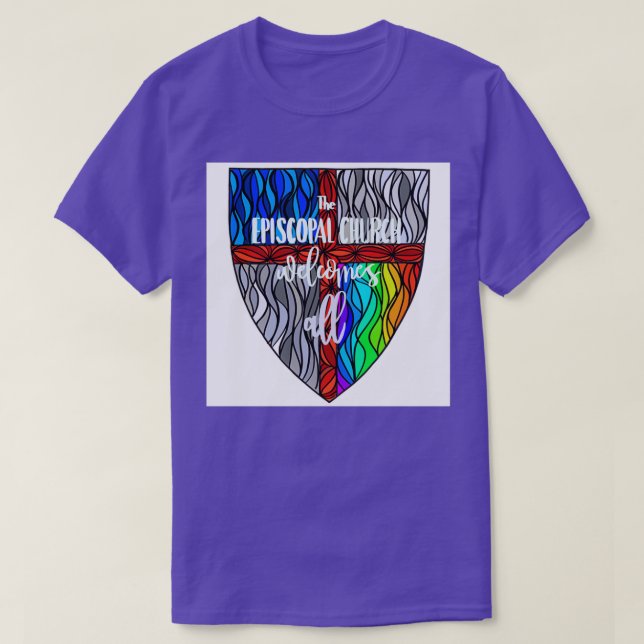 Episcopal Shield Pride 3 Long T-Shirt (Design Front)