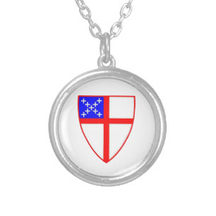 Episcopal Shield Silver Plated Necklace