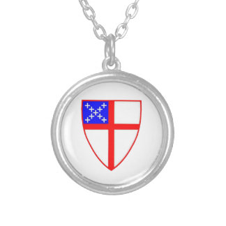Episcopal Shield Silver Plated Necklace