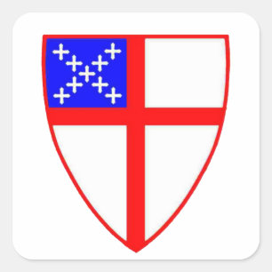 Episcopal Shield Square Sticker