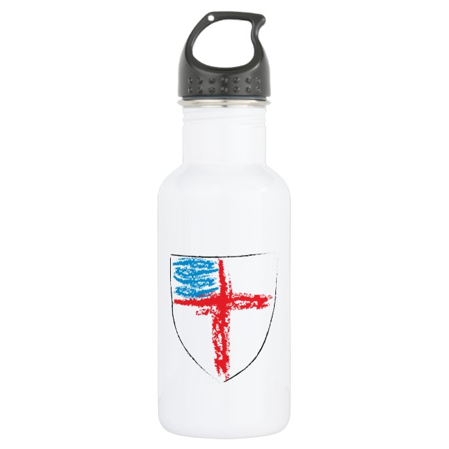 Episcopal Shield Stainless Steel Water Bottle (Front)