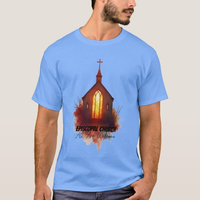 Episcopal Splash Art – All Are Welcome T-Shirt (Front)