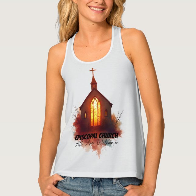 Episcopal Splash Art – All Are Welcome Tank Top (Front)