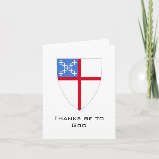 Episcopal-Thanks be to God Letterpress Thank You Card